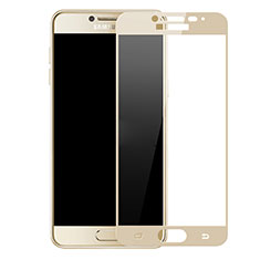 Samsung Galaxy C9 Pro C9000用強化ガラス フル液晶保護フィルム F03 サムスン ゴールド