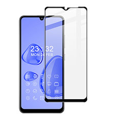 Samsung Galaxy F02S SM-E025F用強化ガラス フル液晶保護フィルム サムスン ブラック