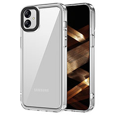 Samsung Galaxy F04用ハイブリットバンパーケース クリア透明 プラスチック カバー AC1 サムスン クリア