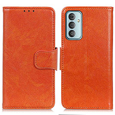 Samsung Galaxy F13 4G用手帳型 レザーケース スタンド カバー N05P サムスン オレンジ