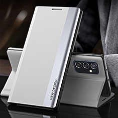 Samsung Galaxy F23 5G用手帳型 レザーケース スタンド カバー QH4 サムスン ホワイト