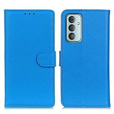 Samsung Galaxy F23 5G用手帳型 レザーケース スタンド カバー A03D サムスン ブルー