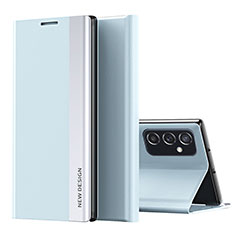 Samsung Galaxy F23 5G用手帳型 レザーケース スタンド カバー QH2 サムスン ライトブルー