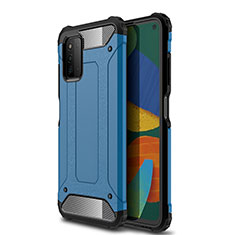 Samsung Galaxy F52 5G用ハイブリットバンパーケース プラスチック 兼シリコーン カバー WL1 サムスン ネイビー