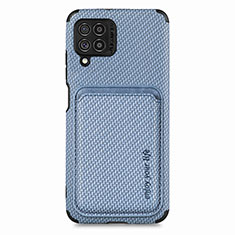Samsung Galaxy F62 5G用極薄ソフトケース シリコンケース 耐衝撃 全面保護 マグネット式 バンパー S02D サムスン ネイビー