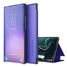 Samsung Galaxy F62 5G用手帳型 レザーケース スタンド カバー ZL1 サムスン パープル