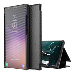 Samsung Galaxy F62 5G用手帳型 レザーケース スタンド カバー ZL1 サムスン ブラック