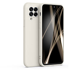 Samsung Galaxy F62 5G用360度 フルカバー極薄ソフトケース シリコンケース 耐衝撃 全面保護 バンパー S02 サムスン ホワイト