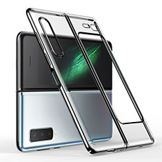 Samsung Galaxy Fold用ハードカバー クリスタル クリア透明 H01 サムスン ブラック