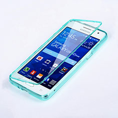 Samsung Galaxy Grand Prime SM-G530H用ソフトケース フルカバー クリア透明 サムスン ブルー