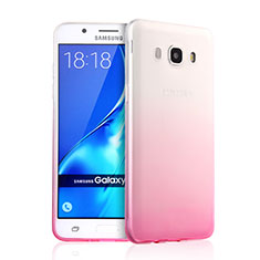 Samsung Galaxy J5 (2016) J510FN J5108用極薄ソフトケース グラデーション 勾配色 クリア透明 サムスン ピンク