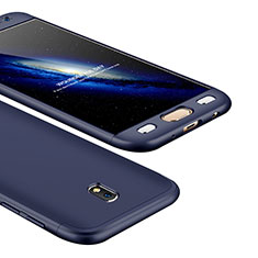 Samsung Galaxy J5 (2017) Duos J530F用ハードケース プラスチック 質感もマット 前面と背面 360度 フルカバー サムスン ネイビー