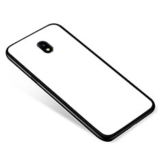 Samsung Galaxy J5 (2017) SM-J750F用ハイブリットバンパーケース プラスチック 鏡面 カバー サムスン ホワイト