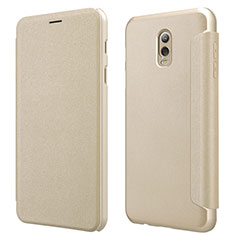 Samsung Galaxy J7 Plus用手帳型 レザーケース スタンド L01 サムスン ゴールド