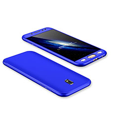 Samsung Galaxy J7 Pro用ハードケース プラスチック 質感もマット 前面と背面 360度 フルカバー サムスン ネイビー