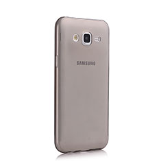 Samsung Galaxy J7 SM-J700F J700H用極薄ソフトケース シリコンケース 耐衝撃 全面保護 クリア透明 サムスン グレー