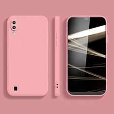 Samsung Galaxy M01用360度 フルカバー極薄ソフトケース シリコンケース 耐衝撃 全面保護 バンパー サムスン ピンク