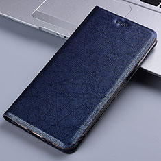 Samsung Galaxy M01 Core用手帳型 レザーケース スタンド カバー H22P サムスン ネイビー
