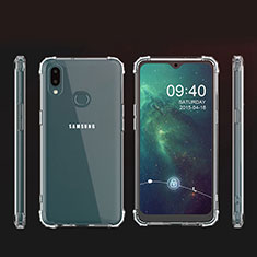 Samsung Galaxy M01s用極薄ソフトケース シリコンケース 耐衝撃 全面保護 クリア透明 T02 サムスン クリア