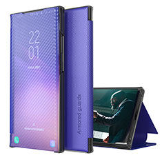 Samsung Galaxy M02用手帳型 レザーケース スタンド カバー ZL1 サムスン パープル