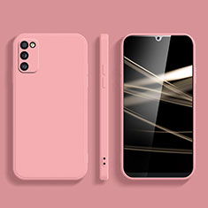 Samsung Galaxy M02s用360度 フルカバー極薄ソフトケース シリコンケース 耐衝撃 全面保護 バンパー サムスン ピンク