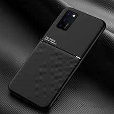 Samsung Galaxy M02s用極薄ソフトケース シリコンケース 耐衝撃 全面保護 マグネット式 バンパー サムスン ブラック