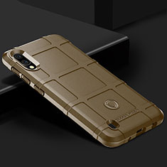 Samsung Galaxy M10用360度 フルカバー極薄ソフトケース シリコンケース 耐衝撃 全面保護 バンパー J01S サムスン ブラウン