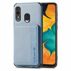 Samsung Galaxy M10S用極薄ソフトケース シリコンケース 耐衝撃 全面保護 マグネット式 バンパー S01D サムスン ネイビー