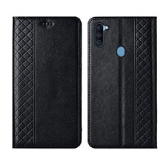 Samsung Galaxy M11用手帳型 レザーケース スタンド カバー L04 サムスン ブラック