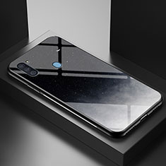 Samsung Galaxy M11用ハイブリットバンパーケース プラスチック パターン 鏡面 カバー LS1 サムスン グレー