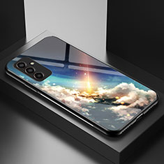 Samsung Galaxy M13 4G用ハイブリットバンパーケース プラスチック パターン 鏡面 カバー LS1 サムスン マルチカラー