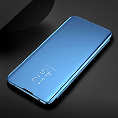 Samsung Galaxy M21用手帳型 レザーケース スタンド 鏡面 カバー サムスン ネイビー