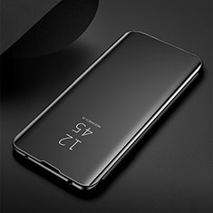 Samsung Galaxy M21用手帳型 レザーケース スタンド 鏡面 カバー サムスン ブラック
