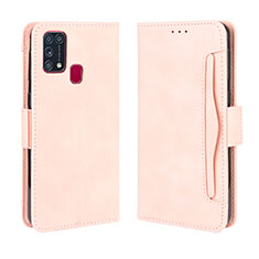 Samsung Galaxy M21s用手帳型 レザーケース スタンド カバー L10 サムスン ピンク