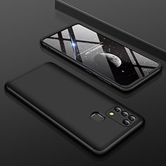 Samsung Galaxy M21s用ハードケース プラスチック 質感もマット 前面と背面 360度 フルカバー サムスン ブラック