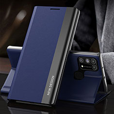 Samsung Galaxy M21s用手帳型 レザーケース スタンド カバー QH3 サムスン ネイビー