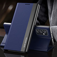 Samsung Galaxy M23 5G用手帳型 レザーケース スタンド カバー QH4 サムスン ネイビー