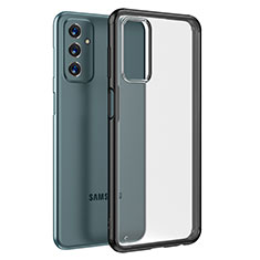 Samsung Galaxy M23 5G用ハイブリットバンパーケース クリア透明 プラスチック カバー WL1 サムスン ブラック