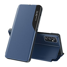Samsung Galaxy M23 5G用手帳型 レザーケース スタンド カバー QH1 サムスン ネイビー