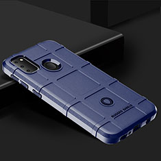 Samsung Galaxy M30s用360度 フルカバー極薄ソフトケース シリコンケース 耐衝撃 全面保護 バンパー J01S サムスン ネイビー