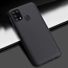 Samsung Galaxy M31用ハードケース プラスチック 質感もマット カバー M02 サムスン ブラック