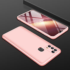 Samsung Galaxy M31用ハードケース プラスチック 質感もマット 前面と背面 360度 フルカバー サムスン ローズゴールド