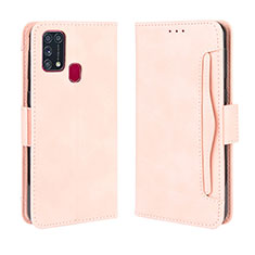 Samsung Galaxy M31用手帳型 レザーケース スタンド カバー BY3 サムスン ピンク