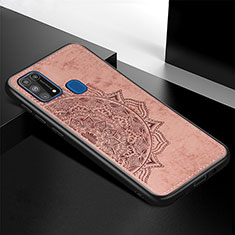 Samsung Galaxy M31 Prime Edition用極薄ソフトケース シリコンケース 耐衝撃 全面保護 マグネット式 バンパー S04D サムスン ローズゴールド