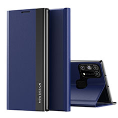 Samsung Galaxy M31 Prime Edition用手帳型 レザーケース スタンド カバー QH1 サムスン ネイビー