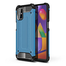 Samsung Galaxy M31s用ハイブリットバンパーケース プラスチック 兼シリコーン カバー サムスン ブルー