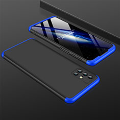 Samsung Galaxy M31s用ハードケース プラスチック 質感もマット 前面と背面 360度 フルカバー M01 サムスン ネイビー・ブラック
