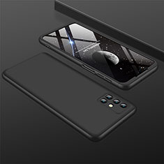 Samsung Galaxy M31s用ハードケース プラスチック 質感もマット 前面と背面 360度 フルカバー M01 サムスン ブラック