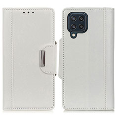 Samsung Galaxy M32 4G用手帳型 レザーケース スタンド カバー M01L サムスン ホワイト