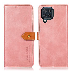 Samsung Galaxy M32 4G用手帳型 レザーケース スタンド カバー N07P サムスン ピンク